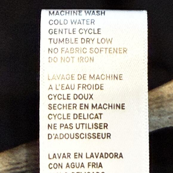 Good American Shirt Womens 2 Black Long Sleeve Mock Neck Compression Athletic UV - Picture 5 of 12